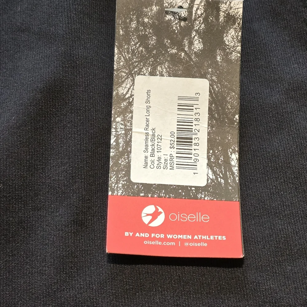 Oiselle Womens Seamless Racer‎ Long Athletic Shorts Pickelball Outdoor sz L NWT